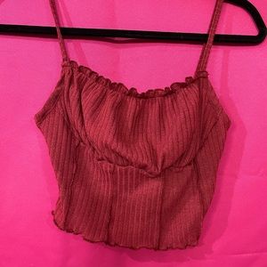 burgundy spaghetti strap top